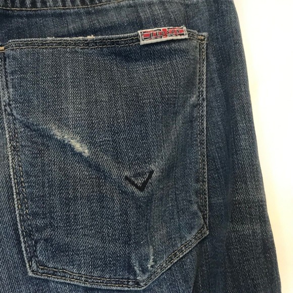 Hudson Jude Slouch Skinny Studded Side Seam Jeans Distressed in Rebelion Size 25 - Picture 12 of 16
